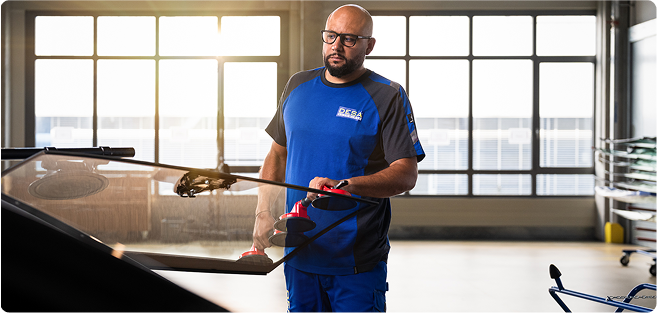 Man fixing a mechanical part